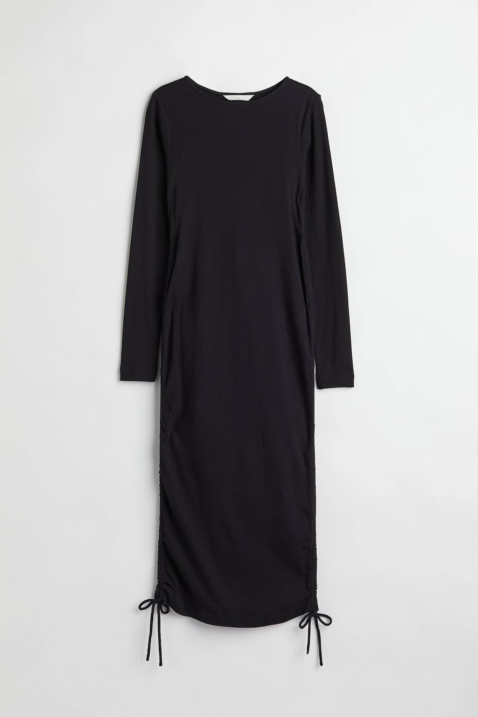 MAMA Robe côtelée en coton - Noir