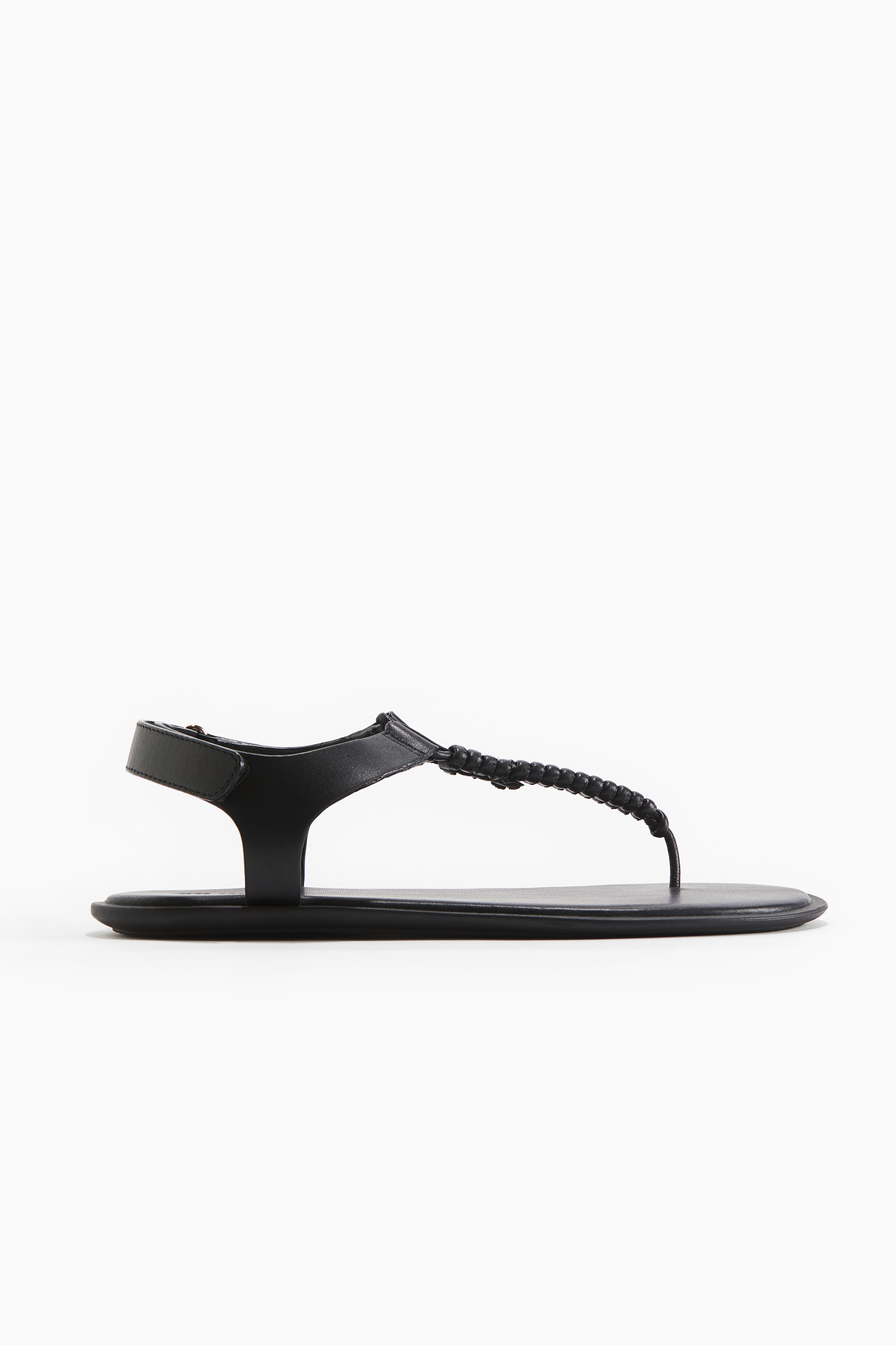 Leather Sandals - Black/Red