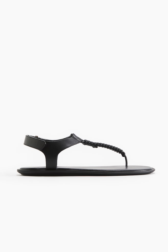 Leather sandals - Black - 1