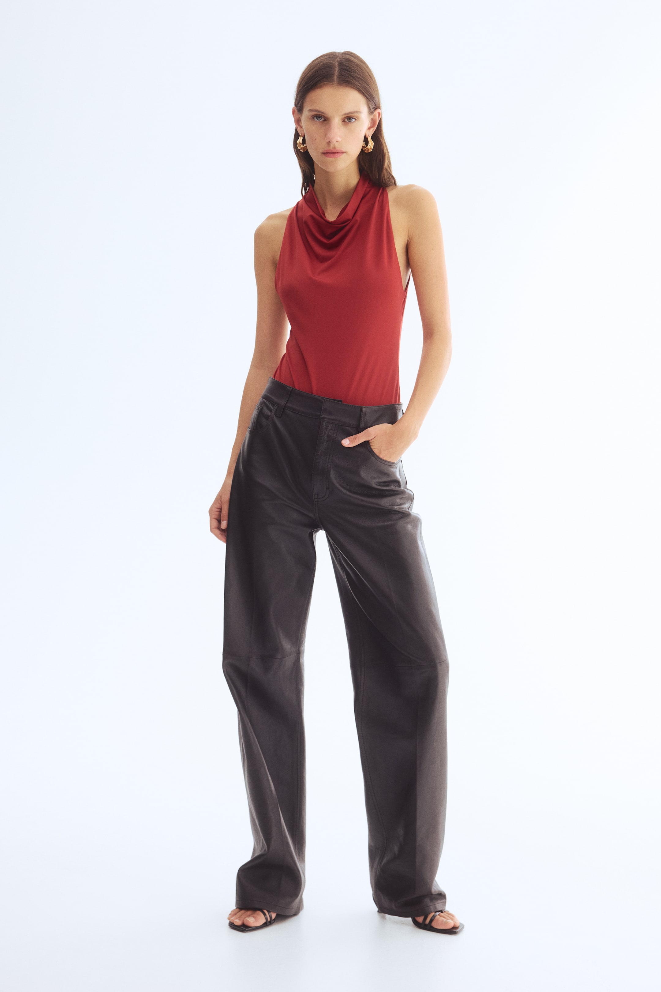 Ampliar la imagen: Cowl-neck body - Rojo - Ladies | H&M MX 2