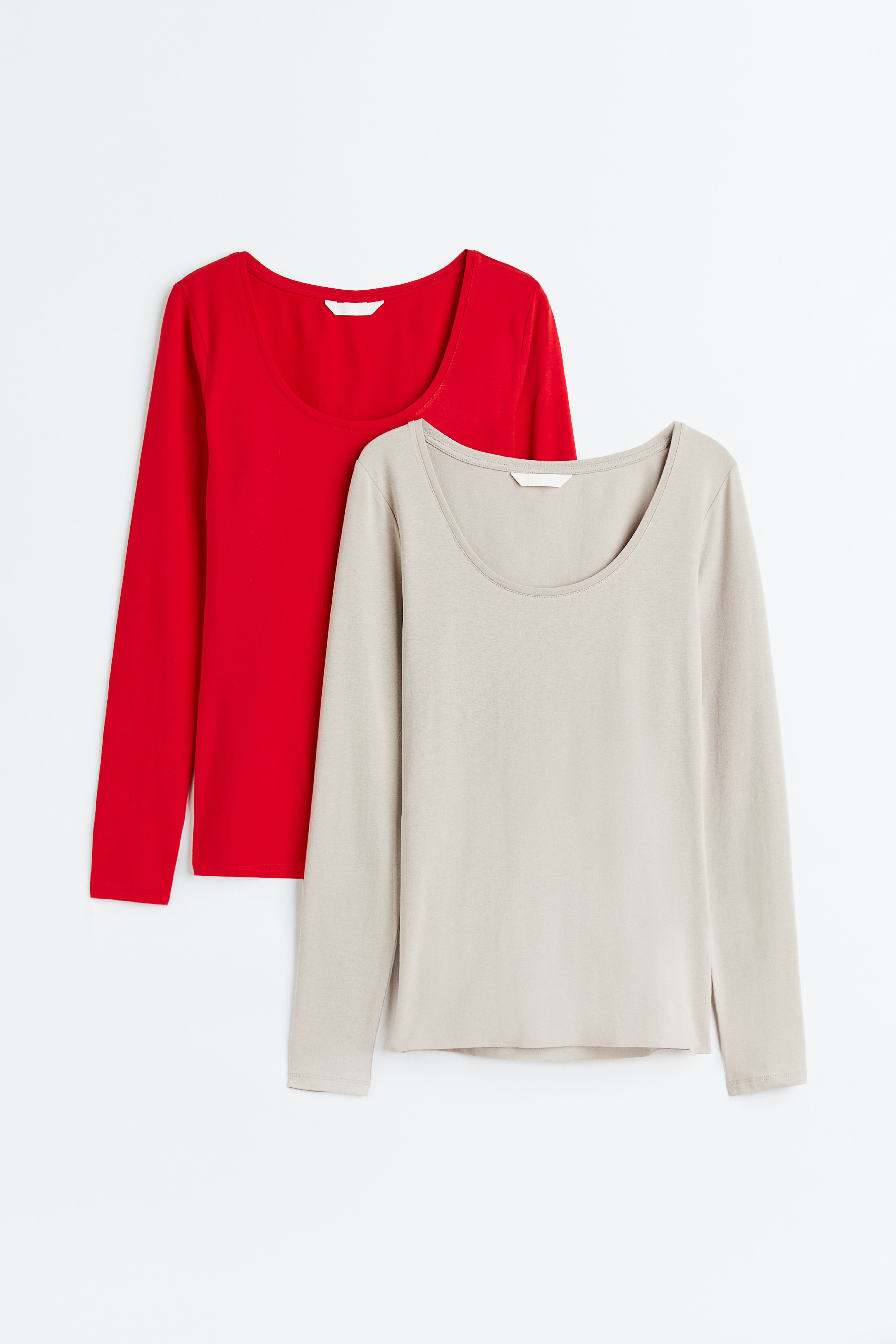 2-pack Jersey Tops - White/black - Ladies | H&M US