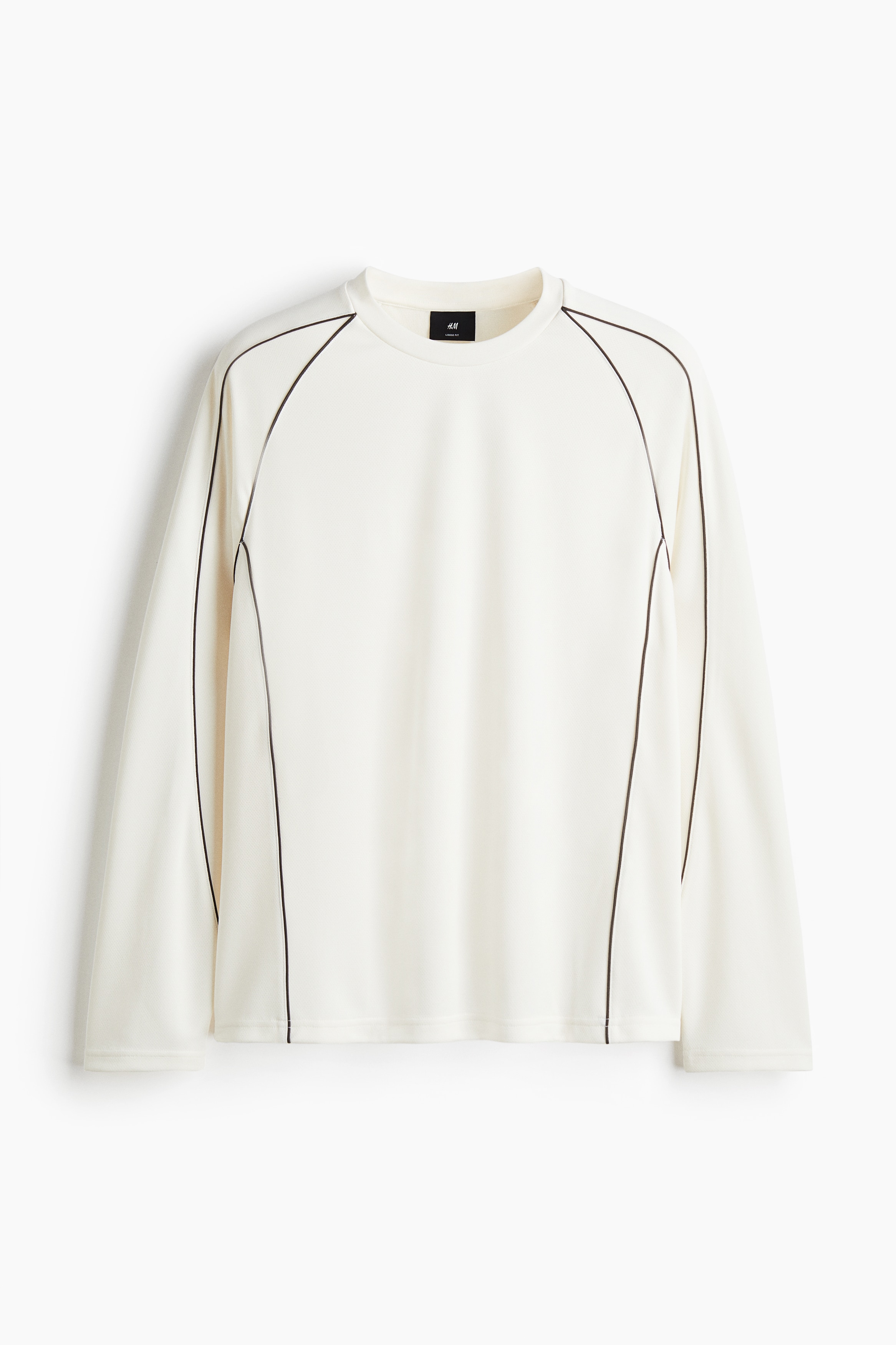 Loose-Fit Mesh Shirt - White