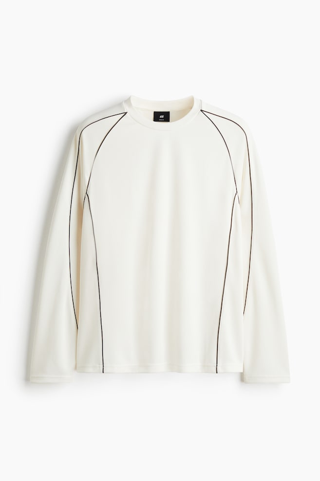 Loose-Fit Mesh Shirt - White - 1