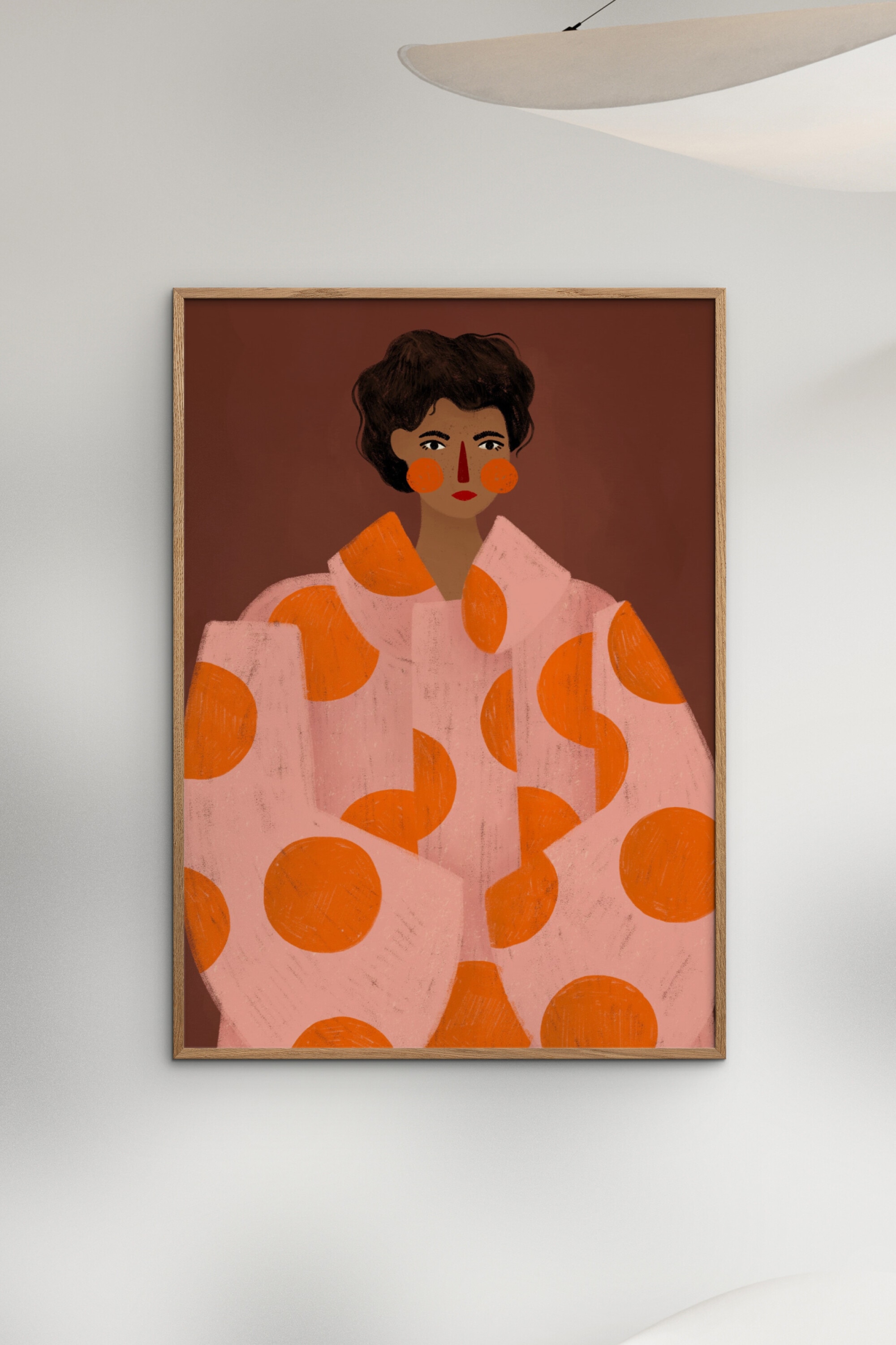 Bea Muller - Woman With Orange Dots - Flerfarvet
