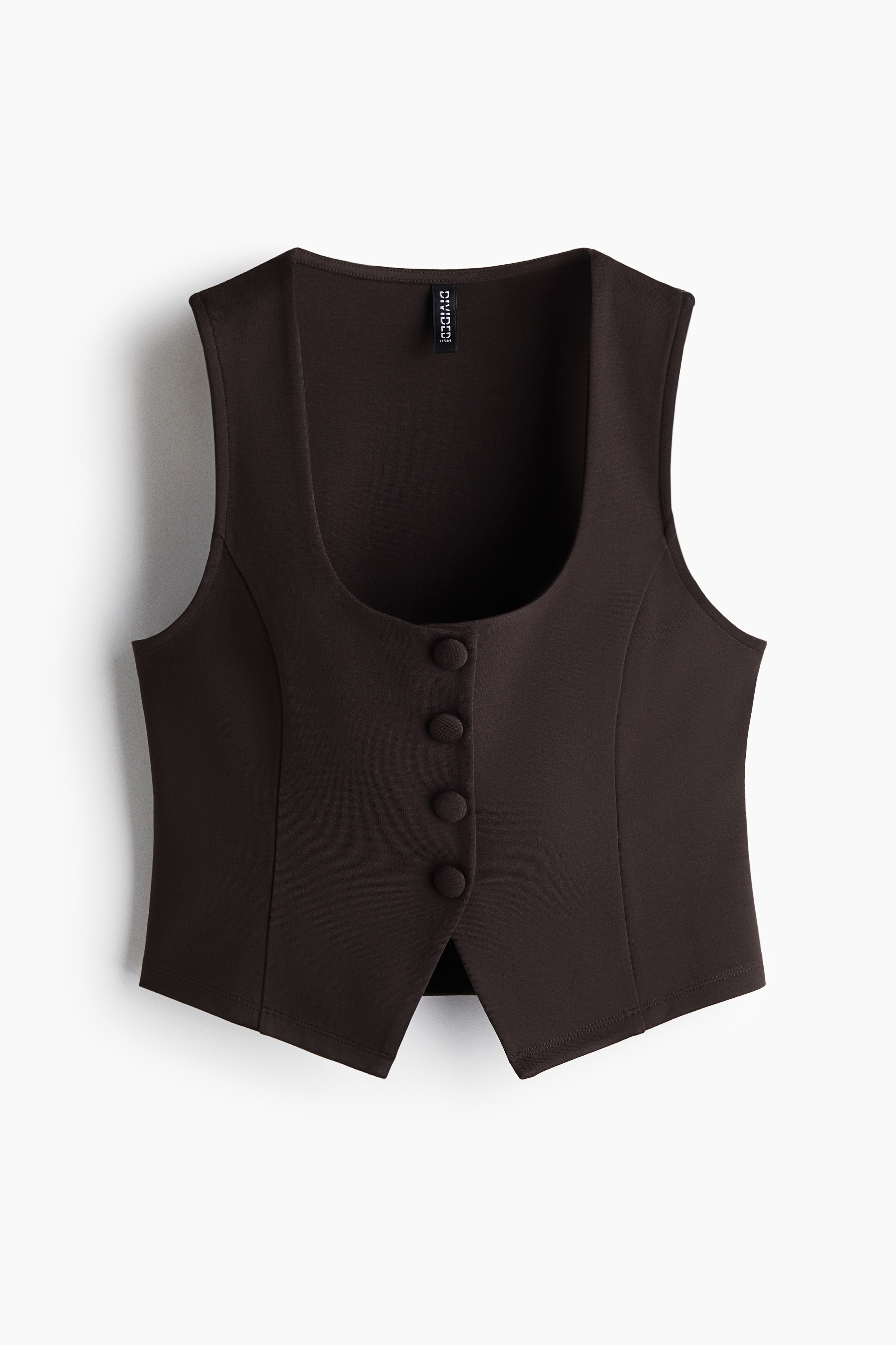 ジャージーベスト - ダークブラウン/ベージュ／チェック