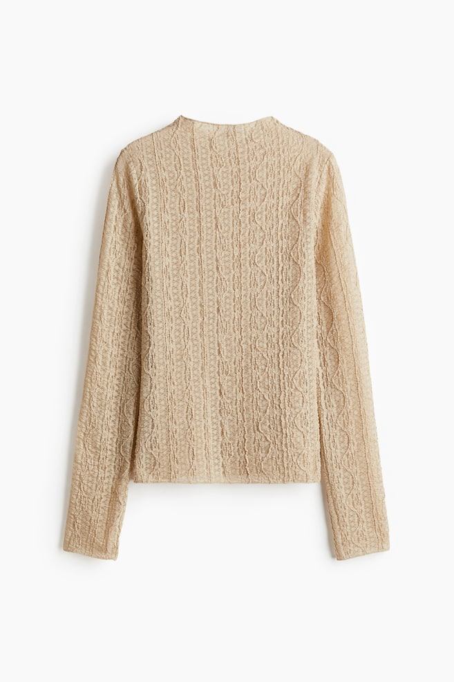 Lace top - Beige - 1