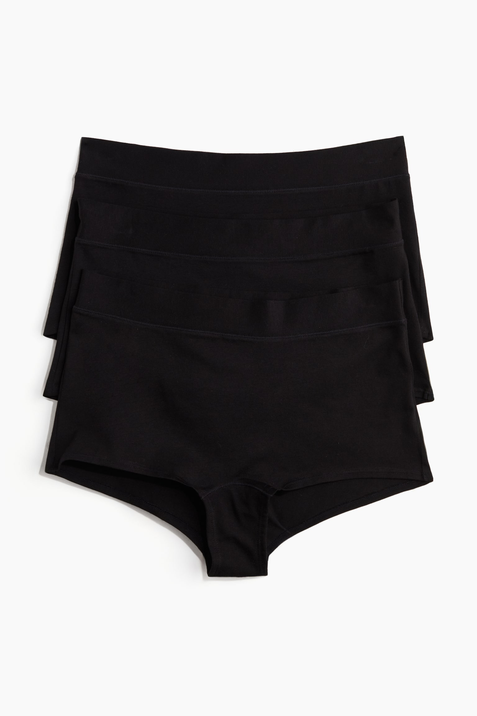 Bộ 3 quần lót shortie vải cotton - Màu đen - 1