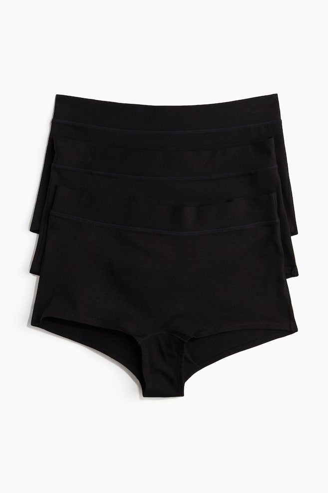 3er-Pack Baumwollslips Shortie - Schwarz - 1