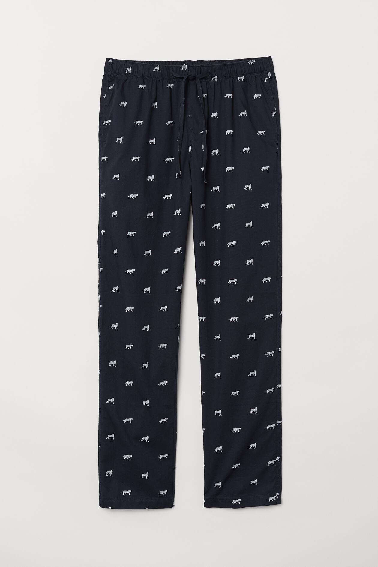 Regular Fit pyjama bottoms Dark blue/Snow leopard Men H&M IN