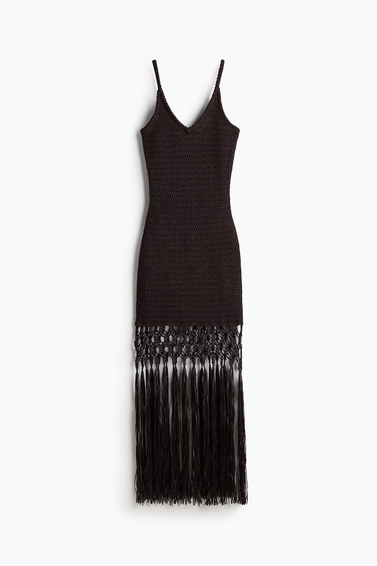 brown crochet dress h&m Women's Dark Fringe Look Beach dress Ever-Pretty Amber Bloom Print brown shirt shaped neckline with cut Color:Scarlet Red