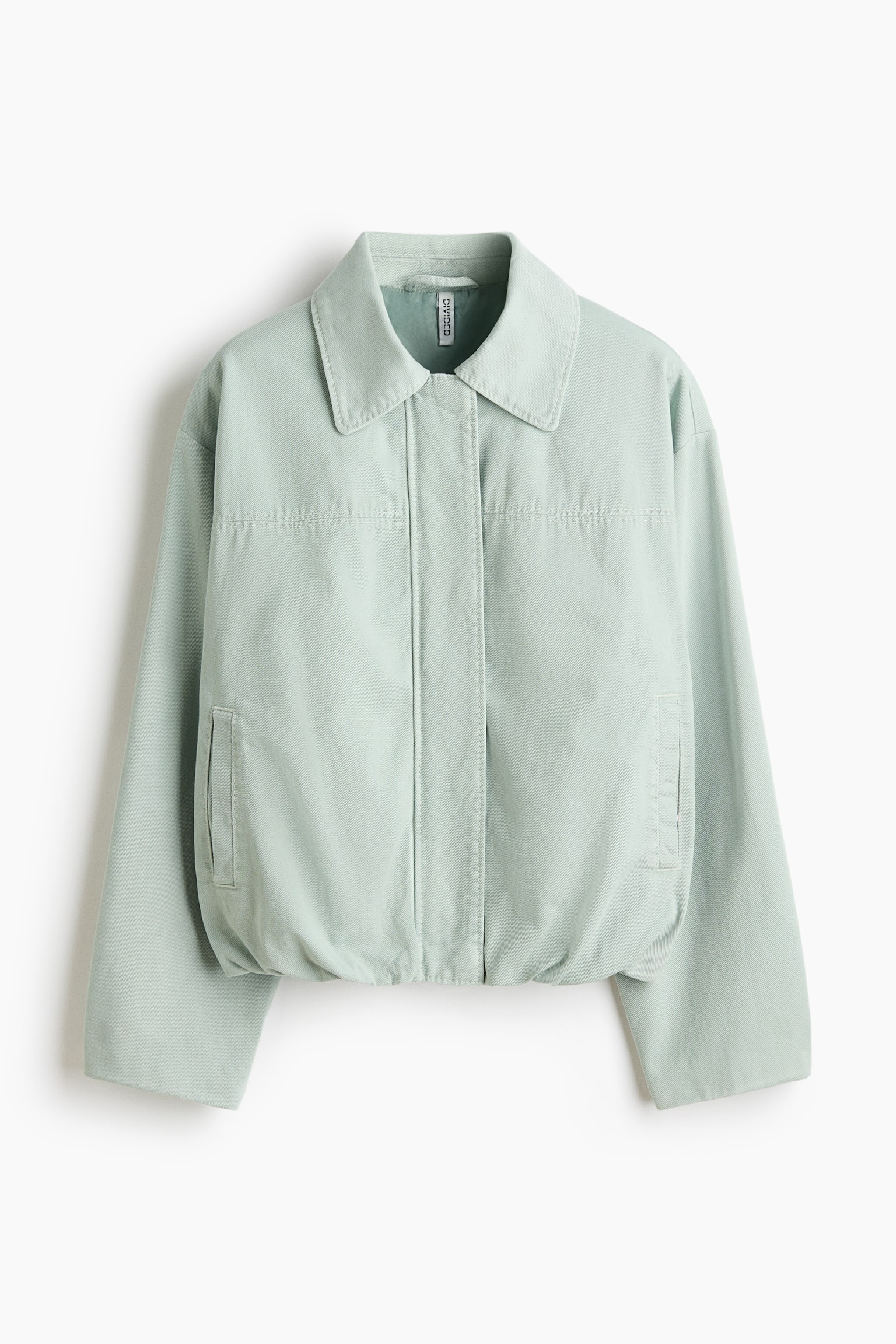 Collared bomber jacket - Light turquoise/Light grey/Pinstriped/Olive green/Grey/Light beige/Checked - 2