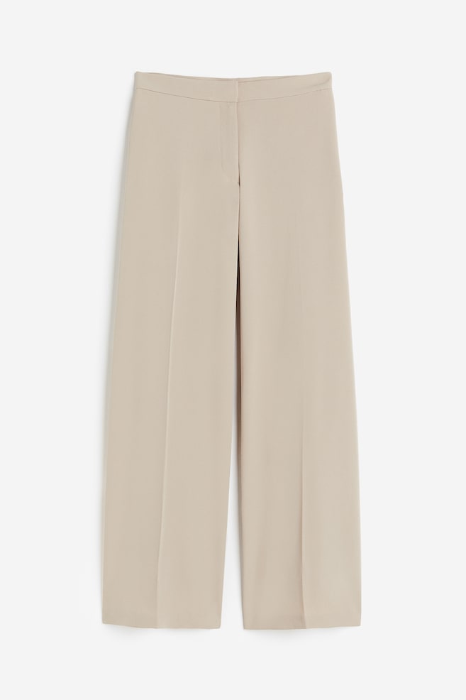 Wide tailored trousers - Beige/Black/Light beige/Bright blue - 1
