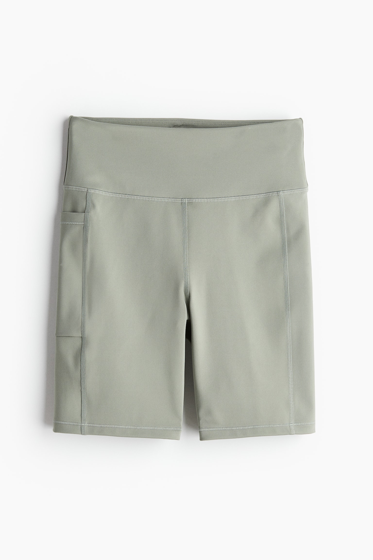 Pocket-detail sports cycling shorts in DryMove™ - Light khaki green/Grey/Black/Steel blue - 2