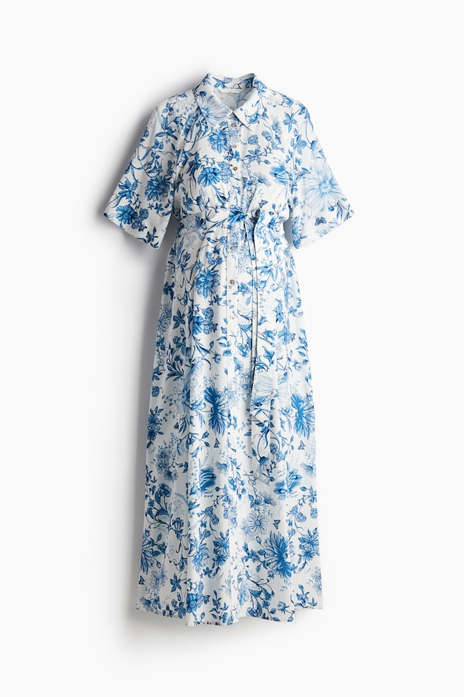 MAMA Before & After Shirt dress - White/Blue floral/Black/Light beige/Leopard print/Light beige/Khaki green - 1