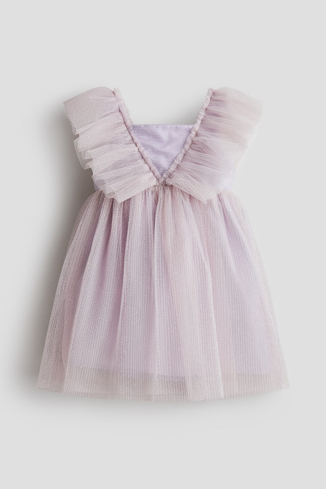 Plissé Tulle Dress - Light purple/glittery - 1