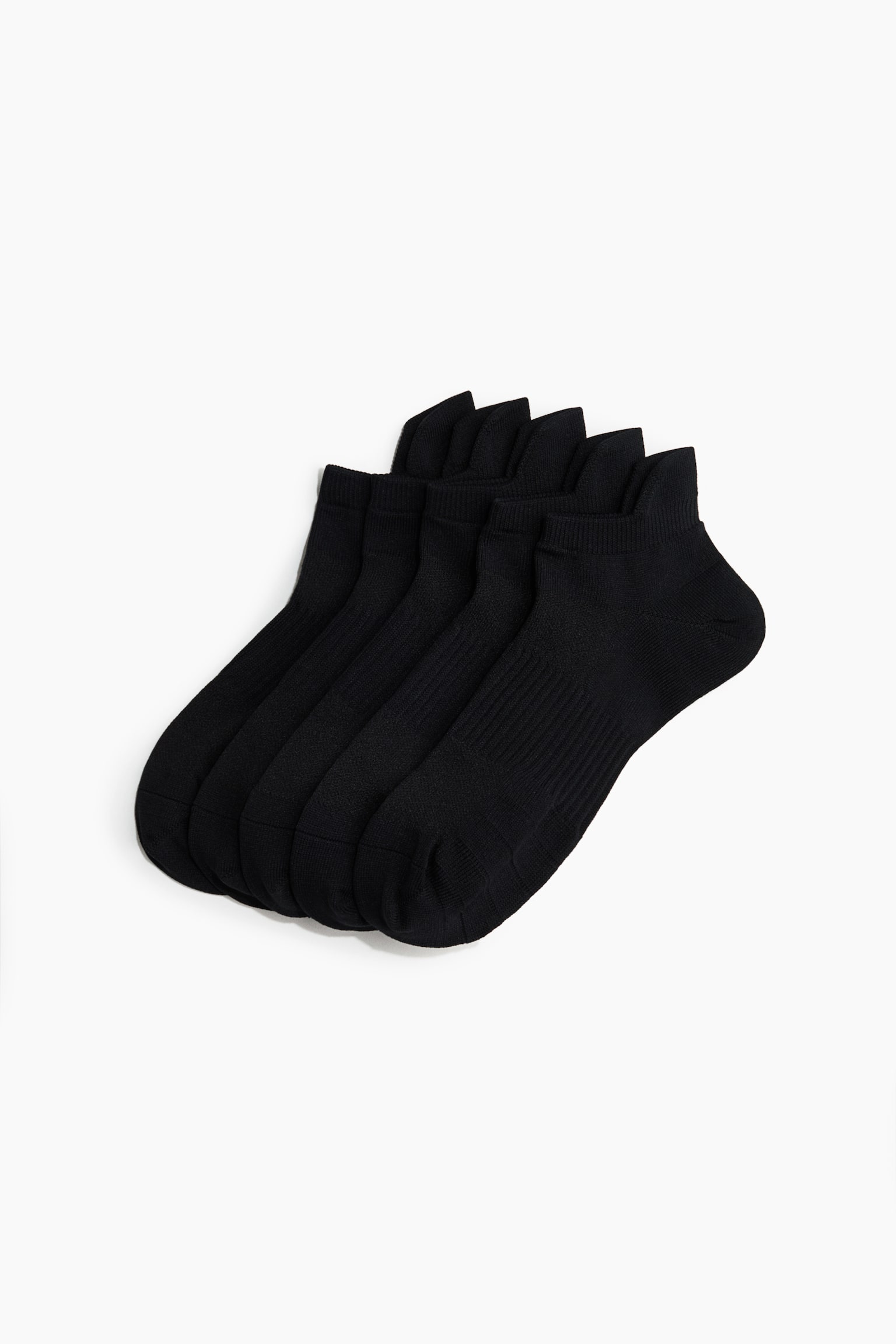 H&M Move Мужские спортивные носки H&M DryMove, 5 шт, цвет: Чёрный — фото 1