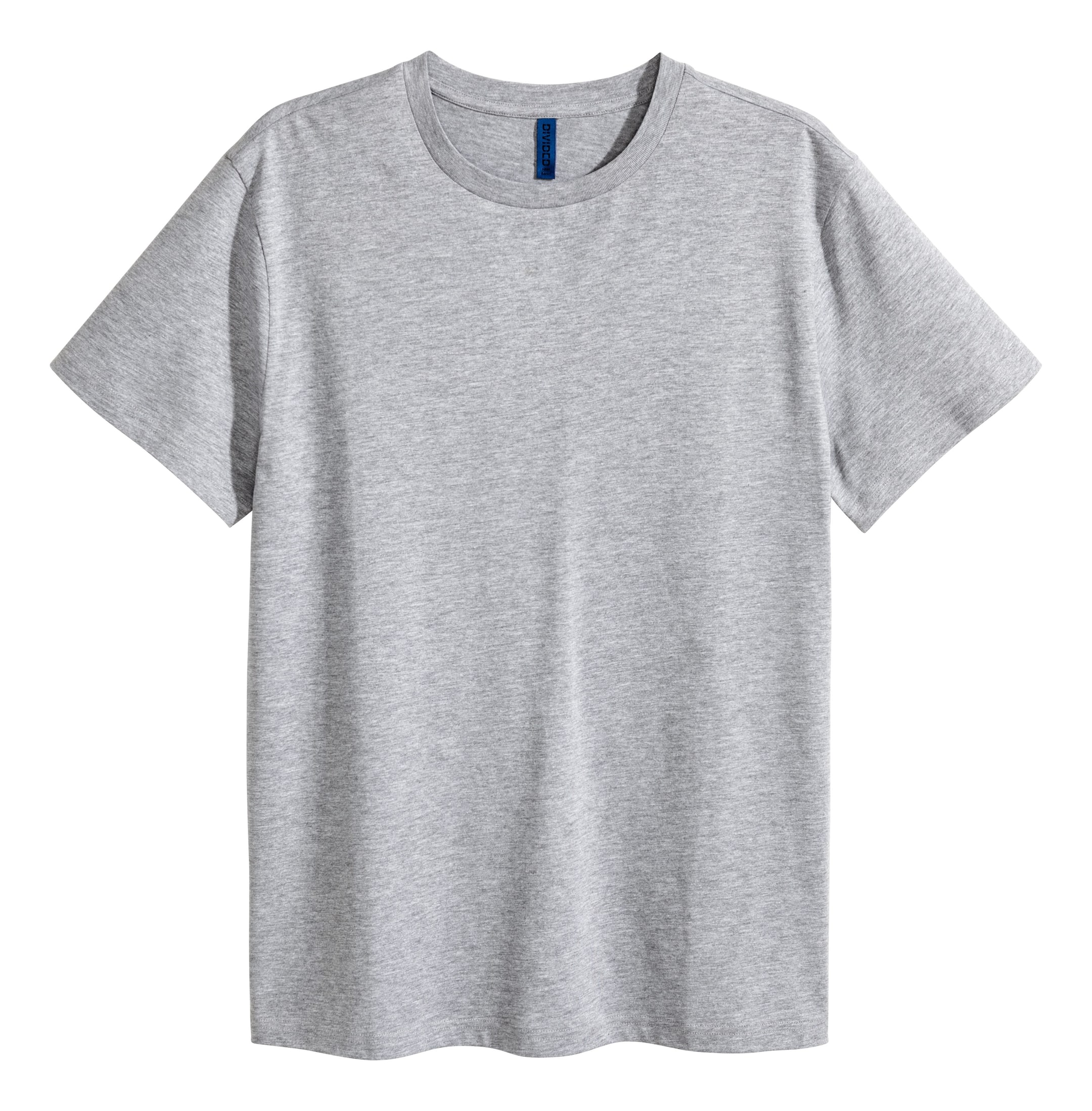 Ver imagen más grande: Camiseta con cuello redondo - Gris jaspeado - HOMBRE | H&M ES 1