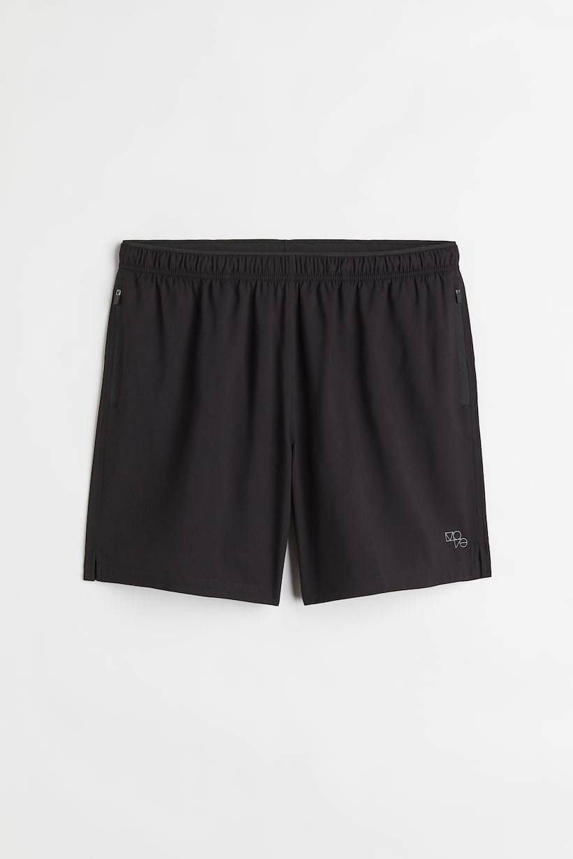 Regular Fit Running Shorts - Regular waist - Short - Black - Men | H&M US