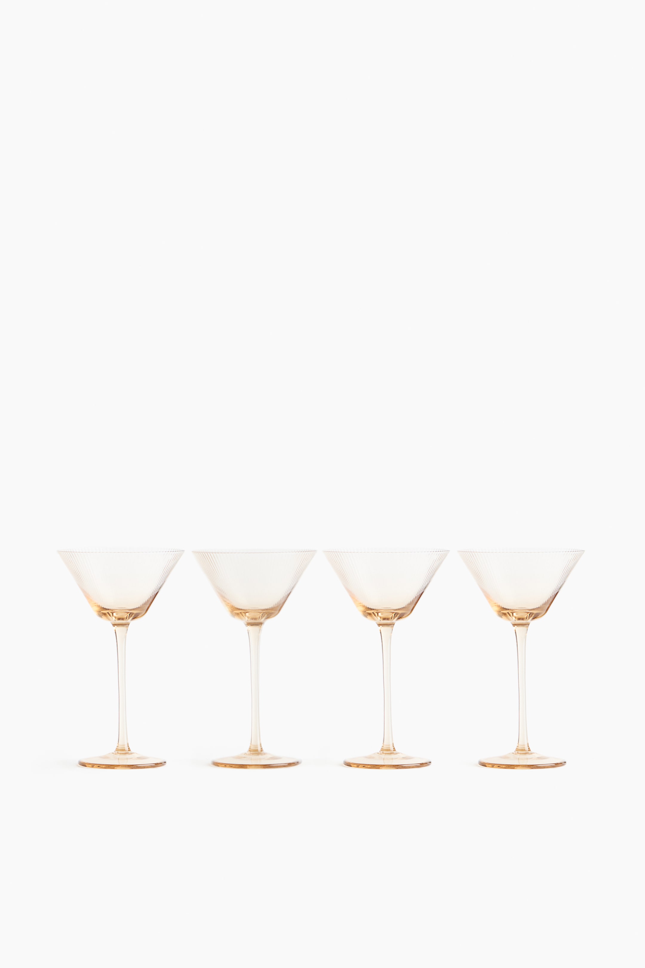 Ver imagen más grande: Pack de 4 copas de cóctel con diseño acanalado - Beige - HOME | H&M ES 2