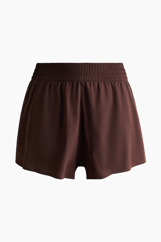 Layered sports shorts with pocket - Warm brown/Black/Boysenberry/Purple haze/White/Mountain green/Chocolate plum/Dusty mauve/Dark clay grey/Plum/Lilac/Butter yellow/Blush/Amazonite blue - 1