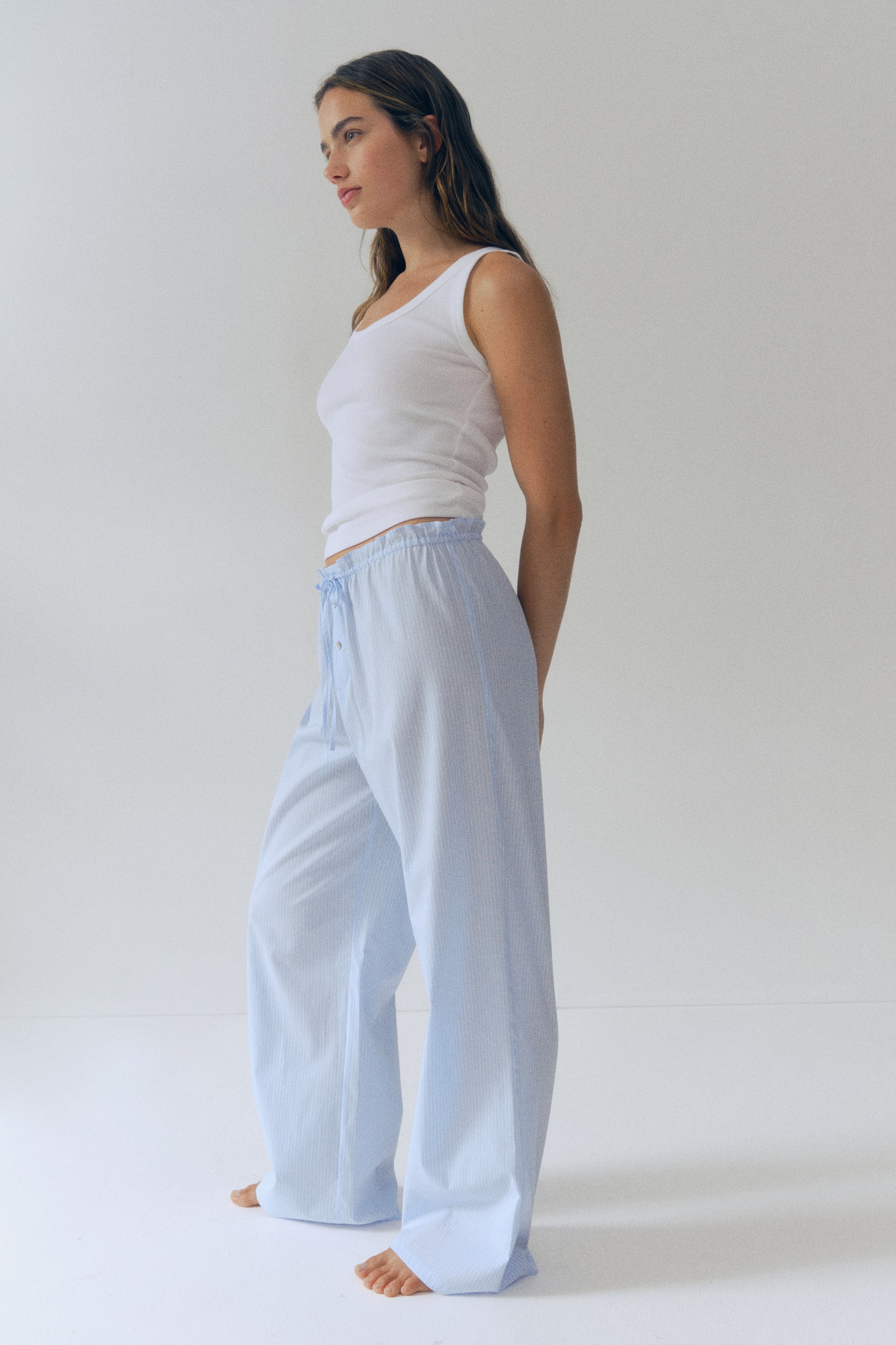 Cotton Poplin Pajama Pants