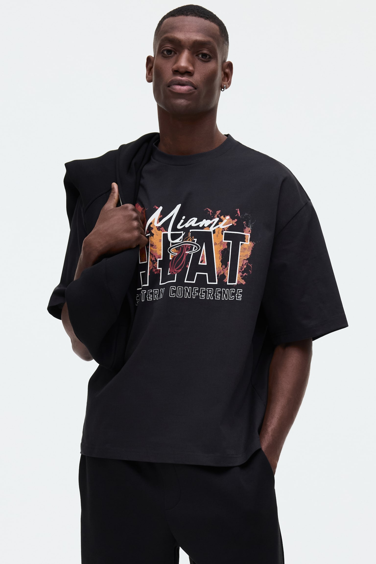 Oversized Fit T-shirt med trykk - 2
