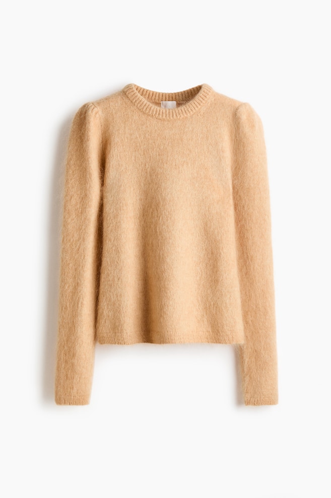Pull en mohair mélangé - Beige/Bleu clair - 1