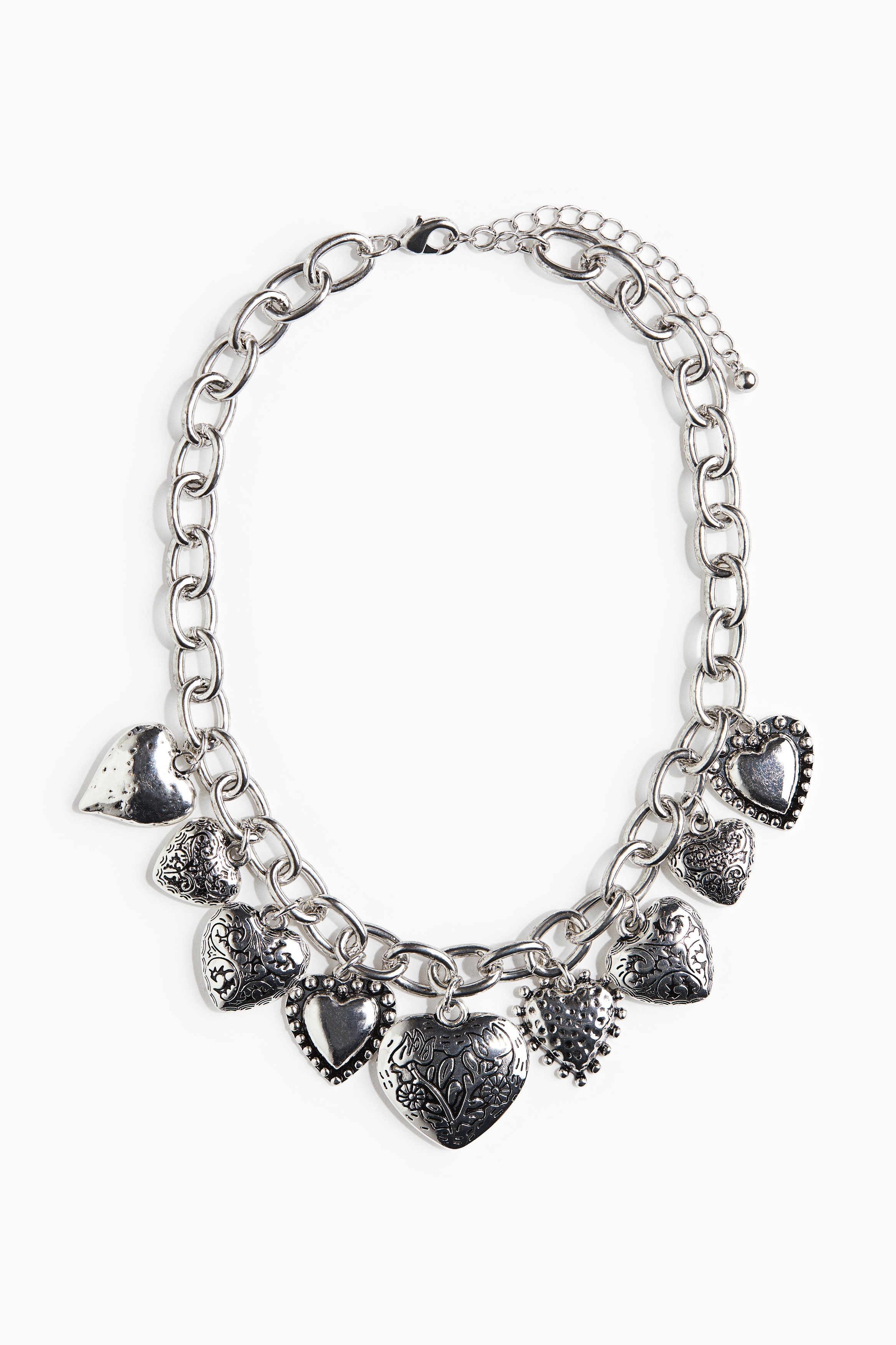 Collier avec breloques - Argenté