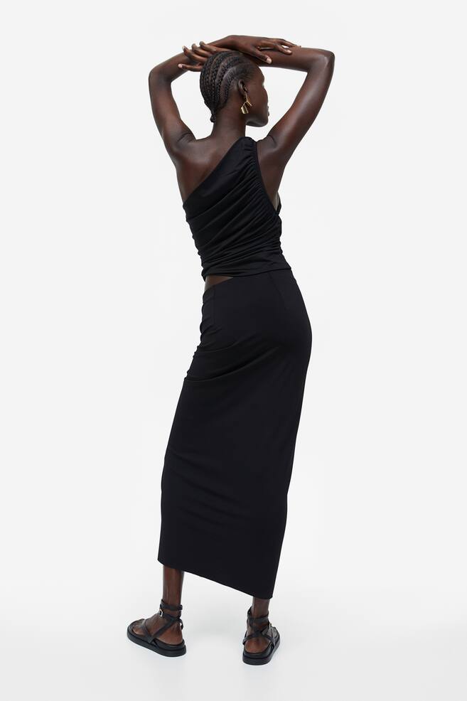 Flounce-detail skirt - Black - 6