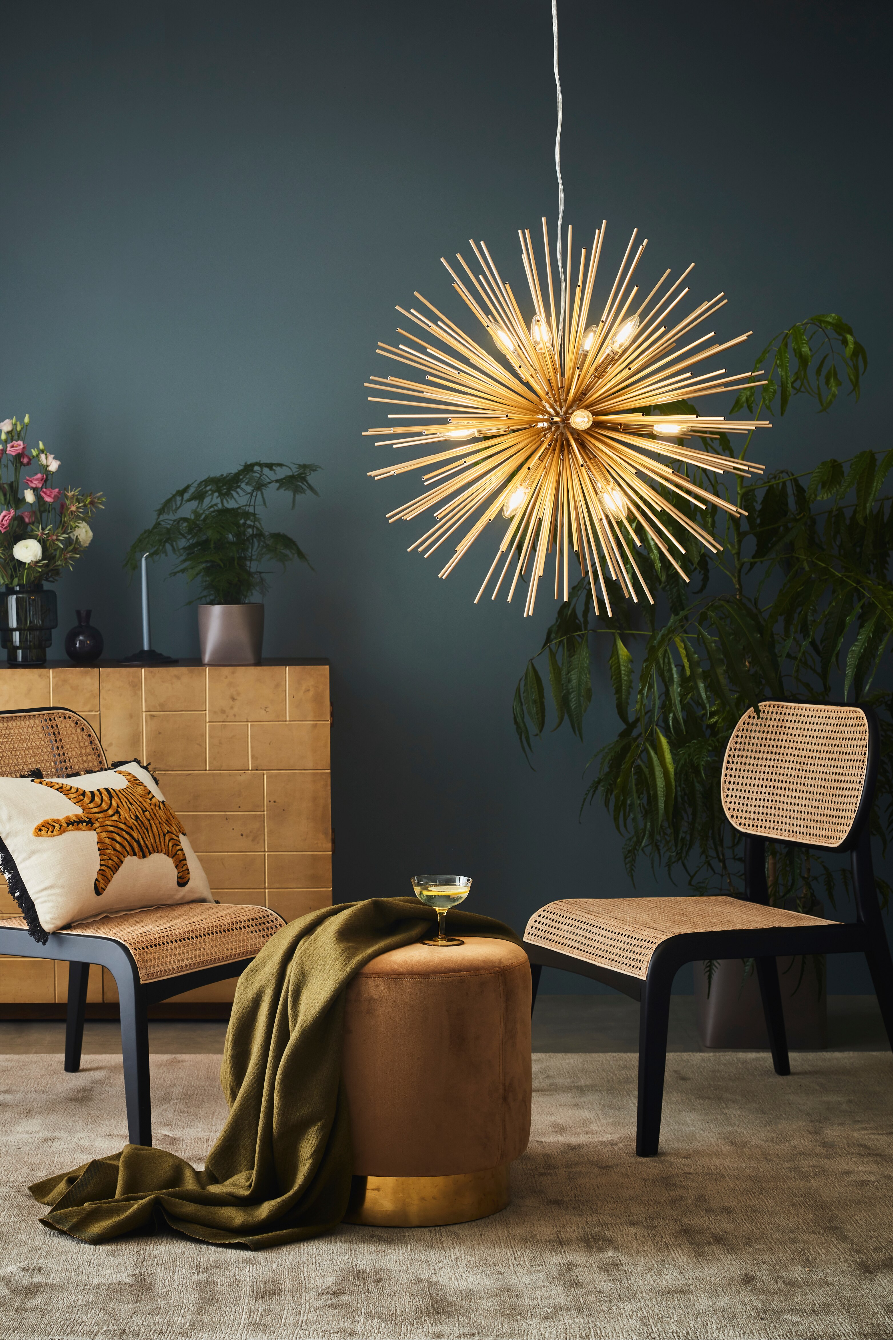 Soleil Loftlampe - Gold