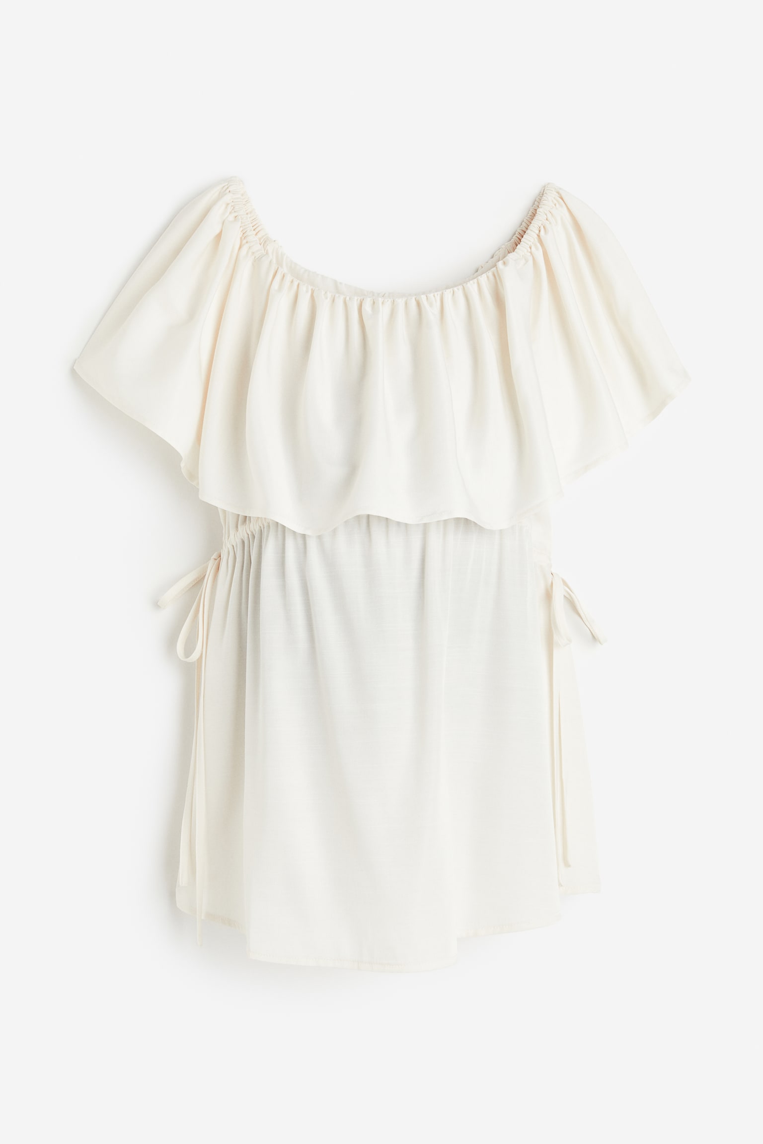 MAMA Flounce-trimmed blouse - Cream - 1