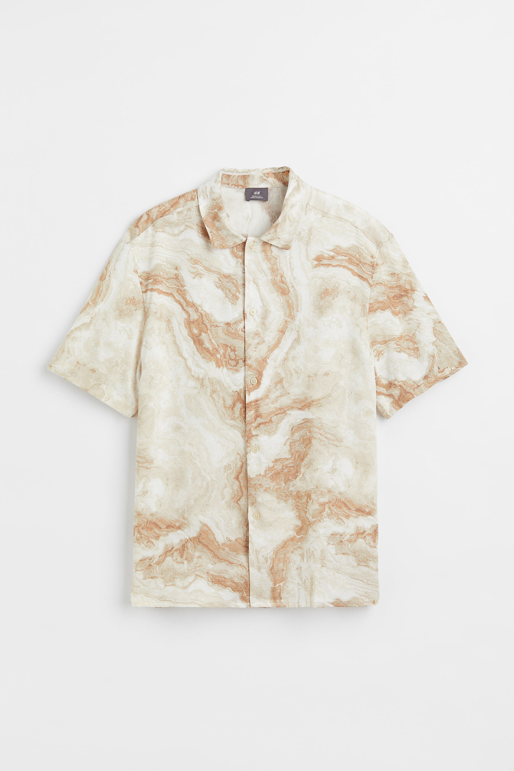 Regular Fit Short-sleeved Lyocell Shirt - Short sleeve - Regular 