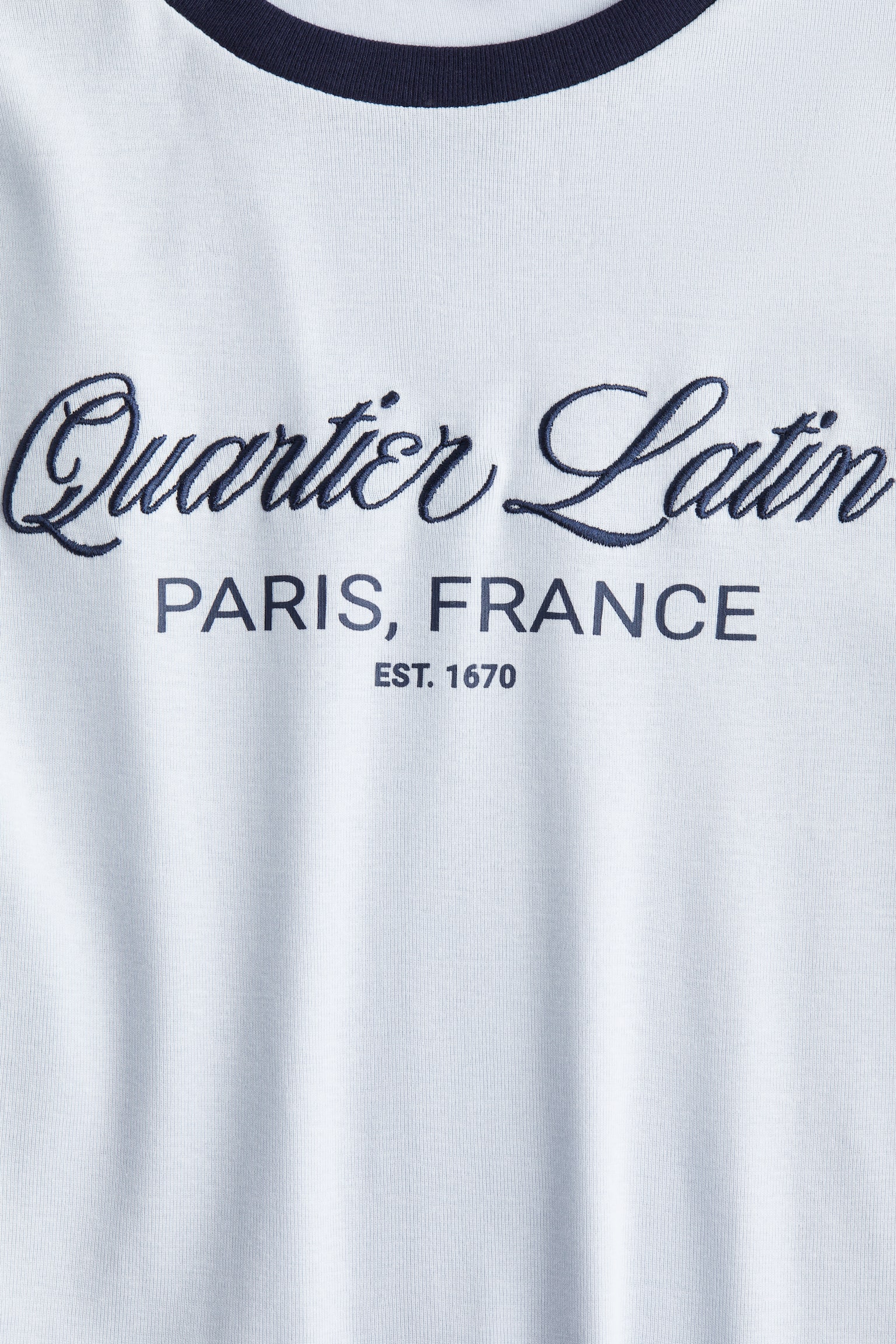 Cotton T-shirt - Light blue/Quartier Latin/White/Paris/Burgundy/Striped - 5