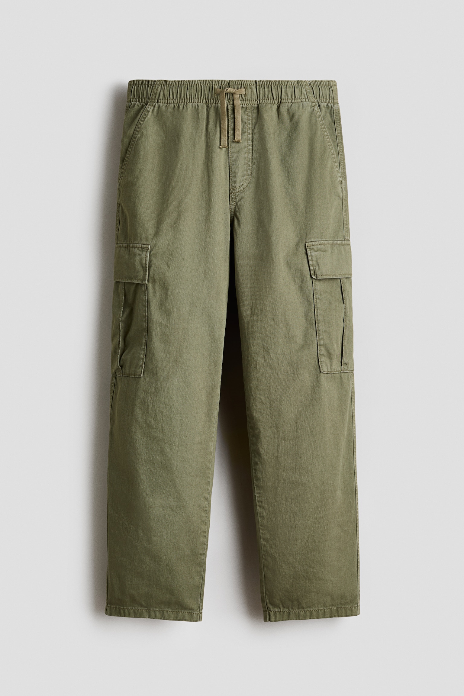 Cotton cargo trousers - Khaki green - 1
