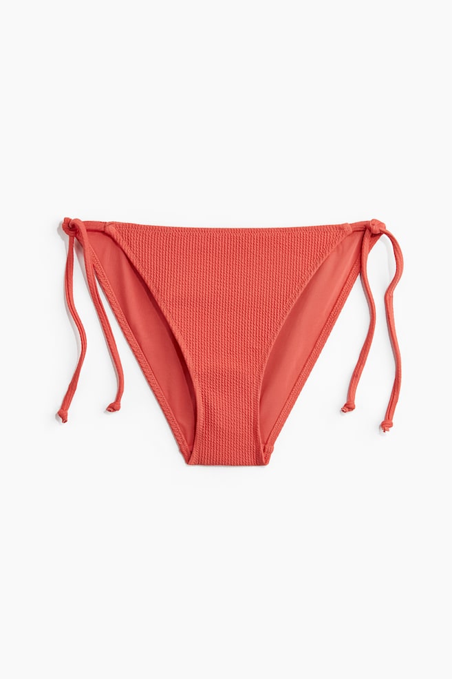 Tie tanga bikini bottoms - Coral red - 1