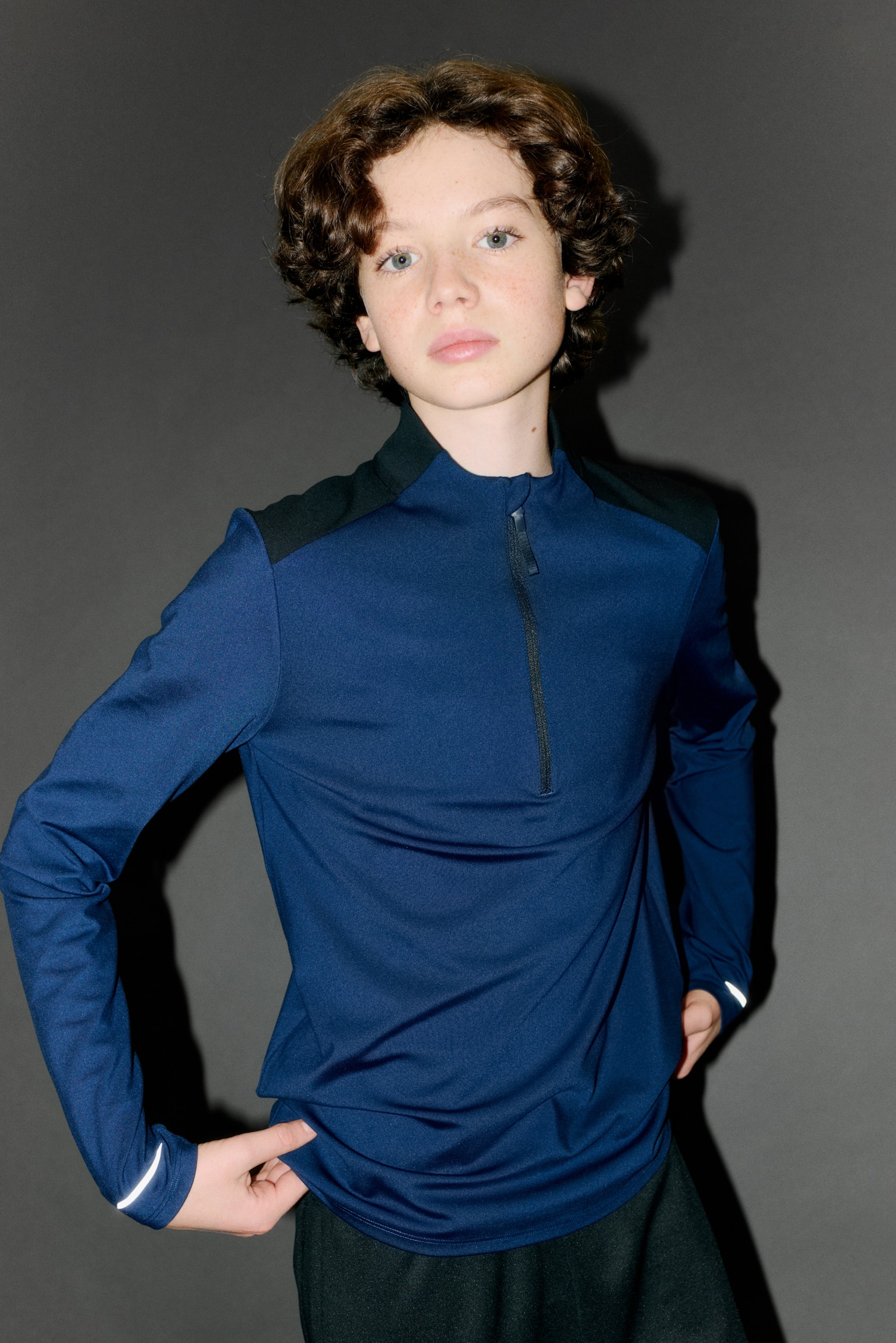 Mid layer football top with DryMove™ - Dark blue/Black - 5