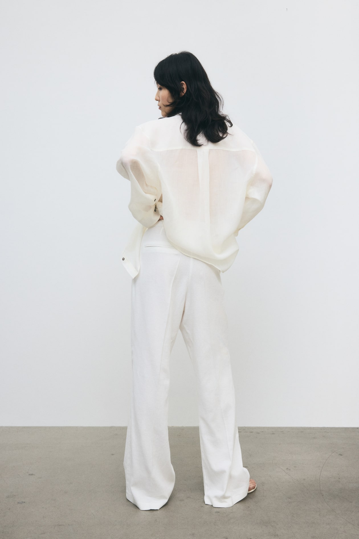 Bootcut Linen-Blend Pants - image 3