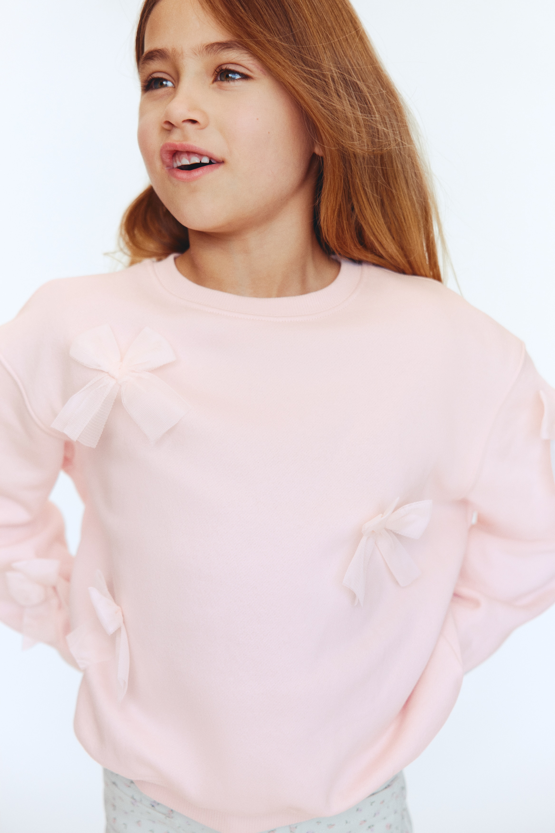Motif-detail sweatshirt - Light pink/Bows/White/Cherries/Pink/Amour/Light pink/Butterflies/Beige marl/Bear team