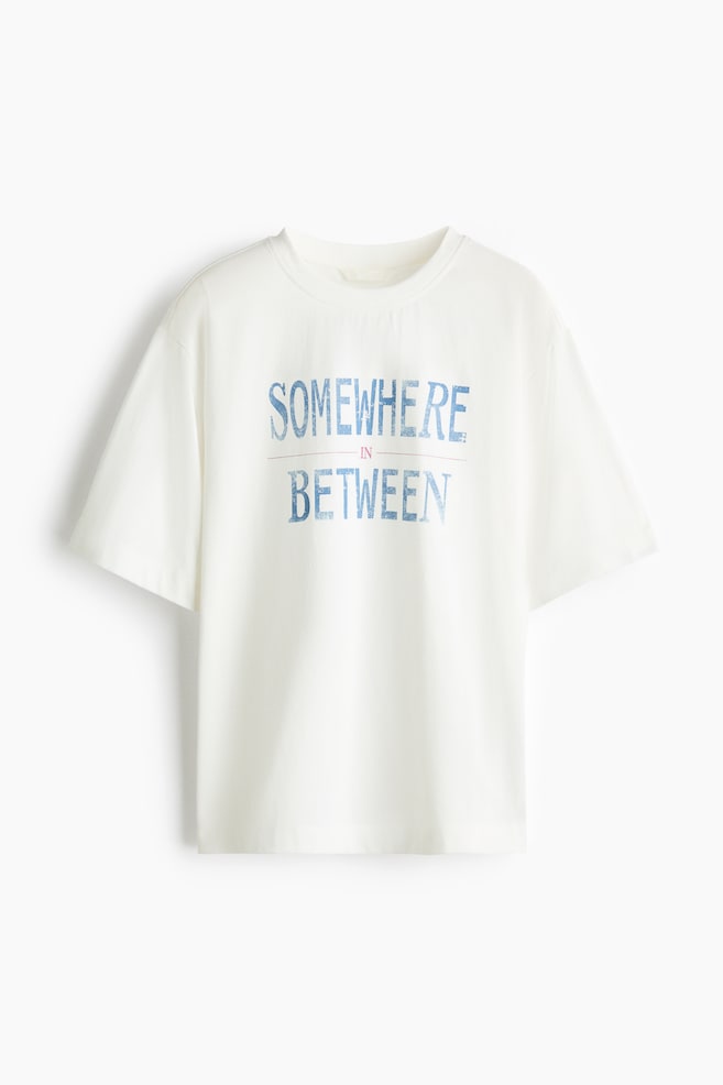 Printed T-shirt - Cream/Somewhere in Between/Dark grey/Not Your Type/Pink/Undefined - 1