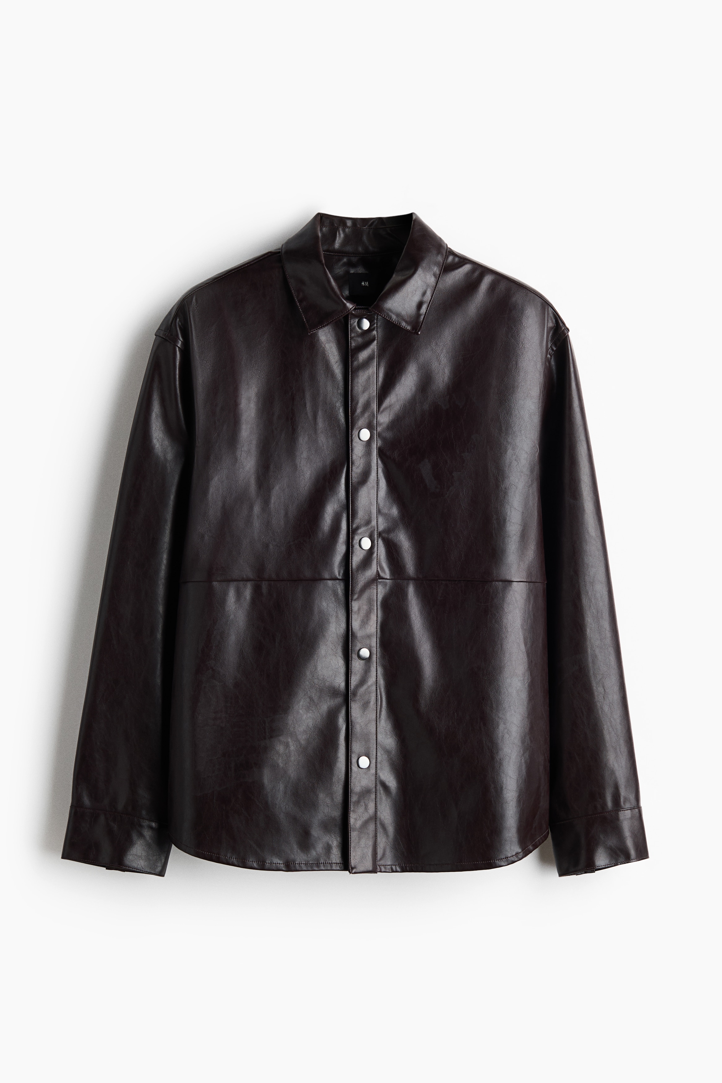 Coated overshirt - Dark purple/Black