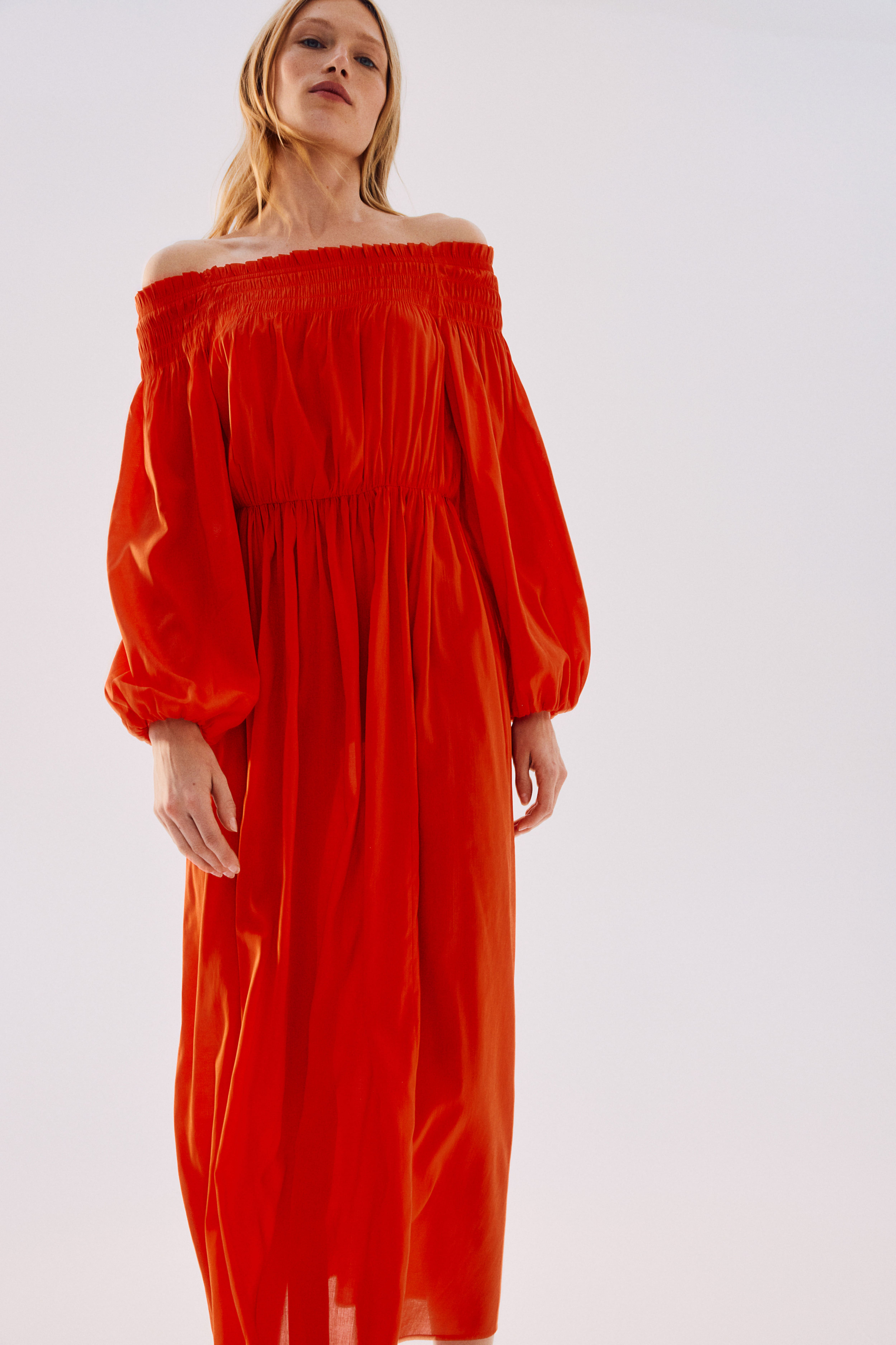 Women s Orange Midi Dresses H M CA