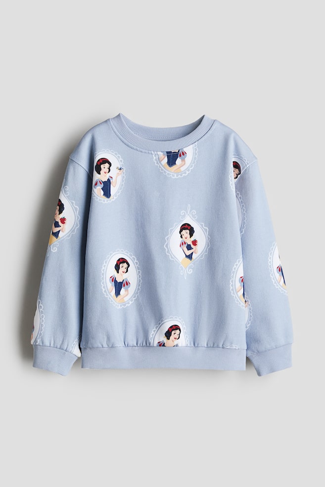Printed Sweatshirt - Light blue/Snow White/White/Inside Out - 1