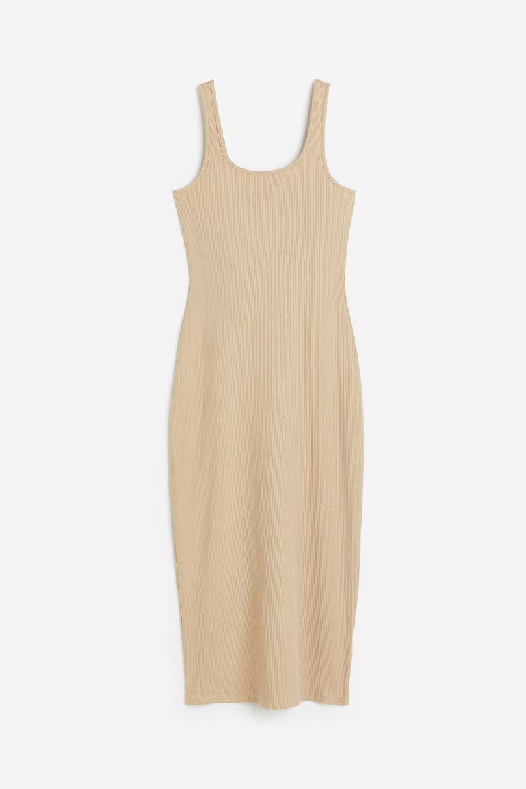 strapless open back dress Ribbed Knit Sleeveless Maxi Slip Dress – Freckled Poppy main image 1