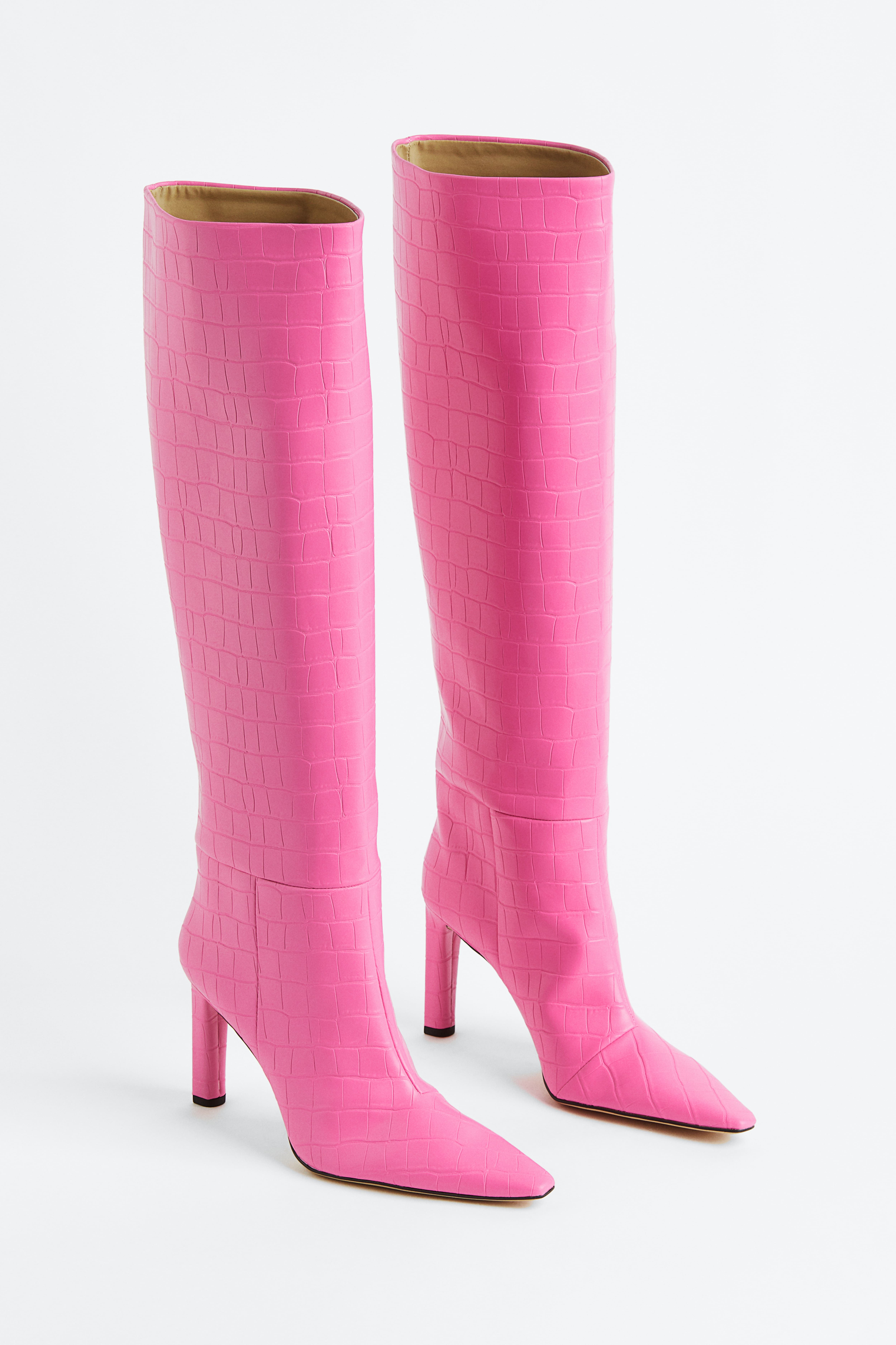 Knee high heeled boots Pink Ladies H M GB