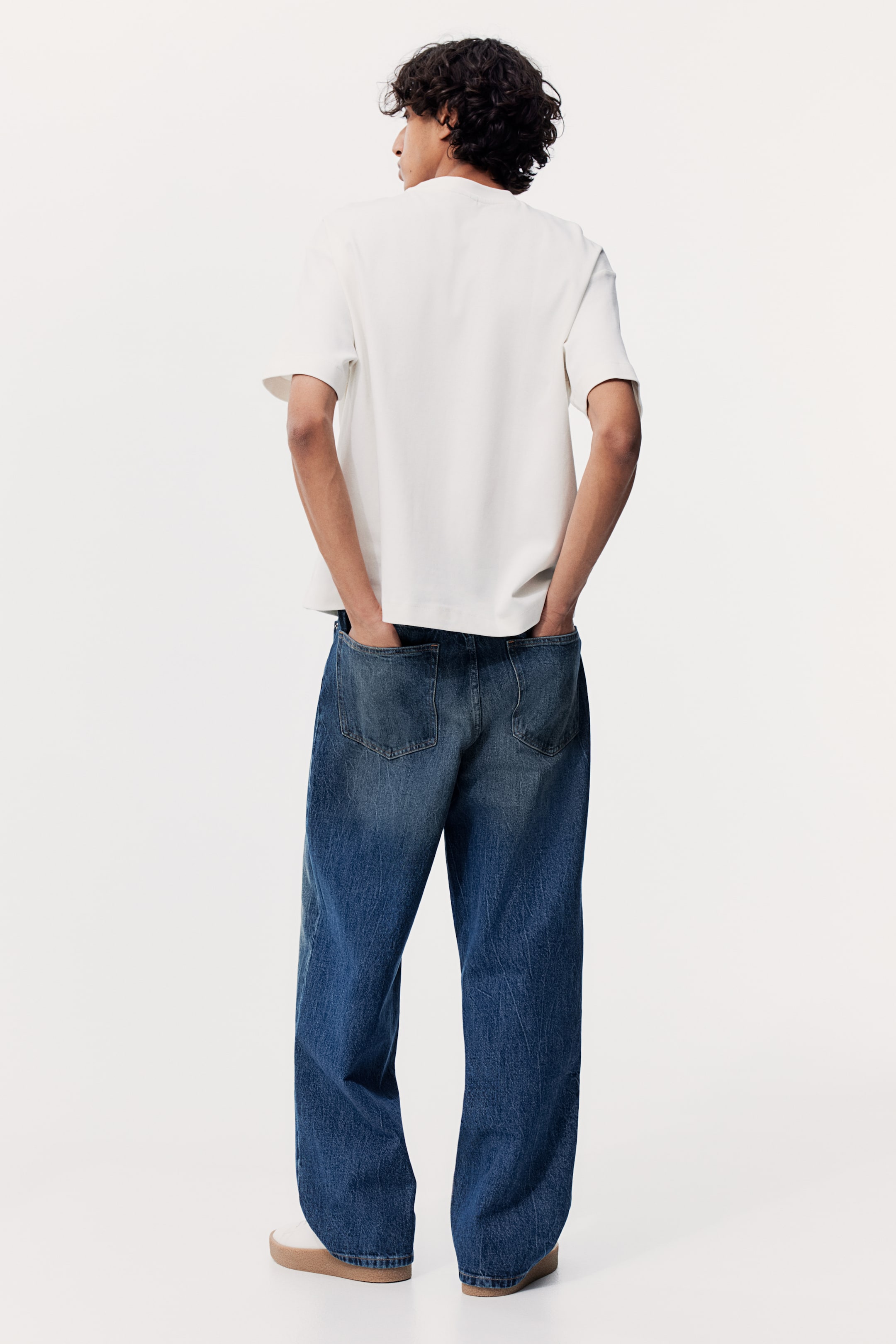 Baggy Jeans - Dark denim blue - Men | H&M GB 3