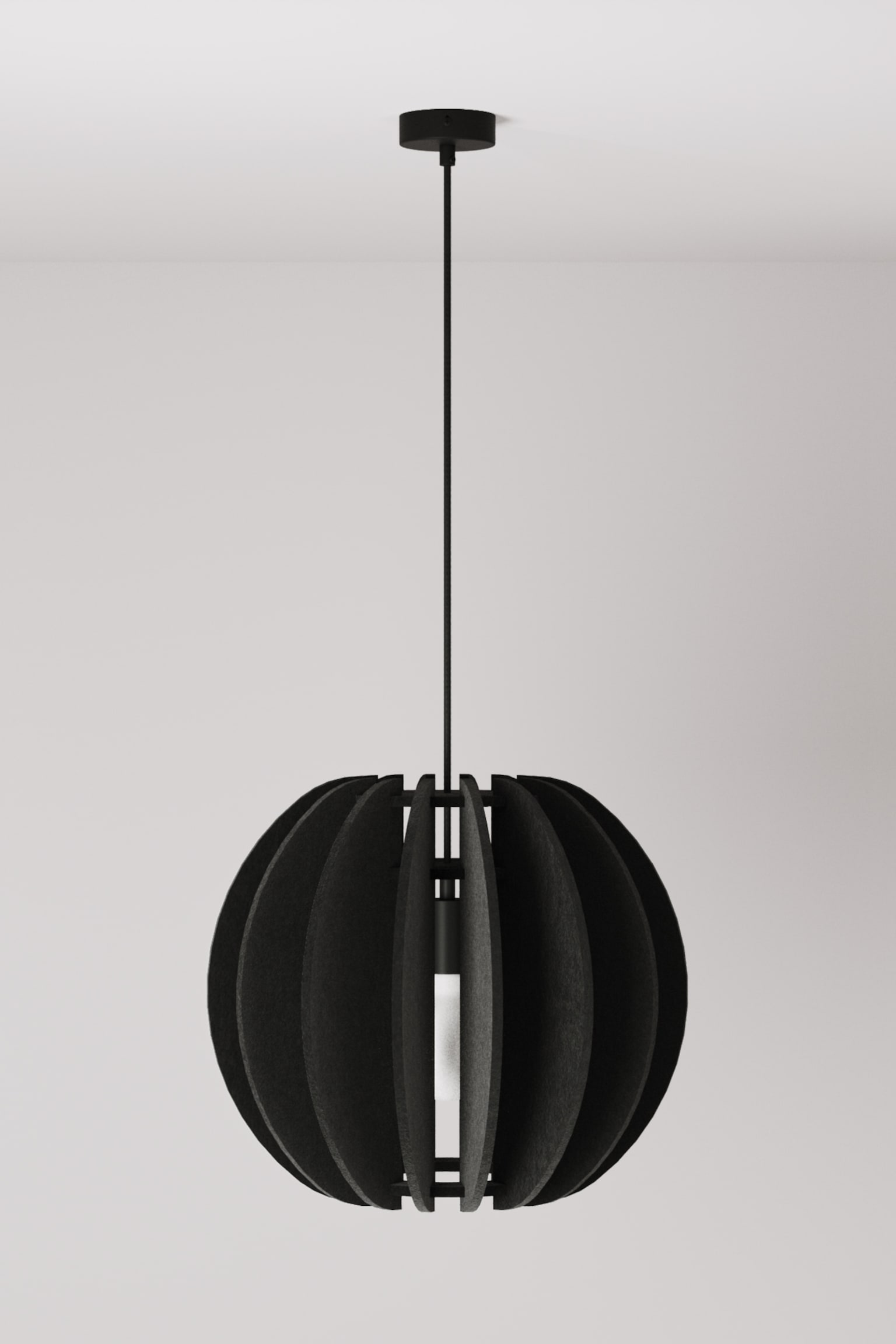 Lampa Wisząca Z Materiału Dźwiękochłonnego - Czarny/Mieszanka - 5