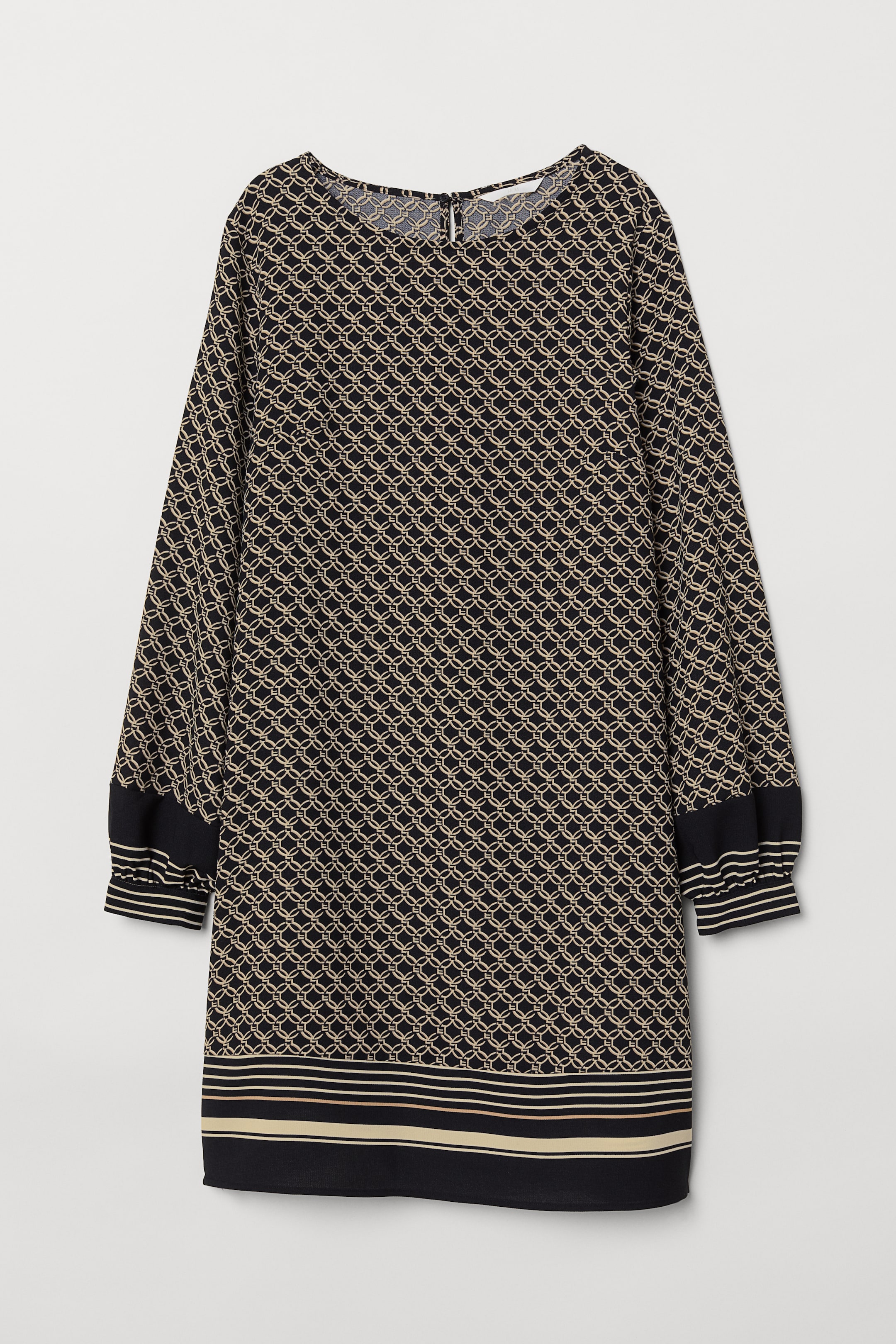 View larger image: Short dress - Black/Patterned - Ladies | H&M 1