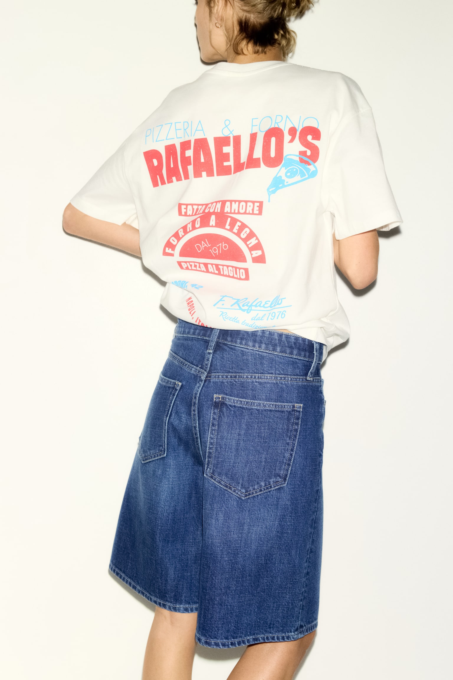 Denim Bermuda shorts - כחול ג'ינס/כחול ג'ינס/כחול ג'ינס בהיר/קרם/אפור כהה - 5