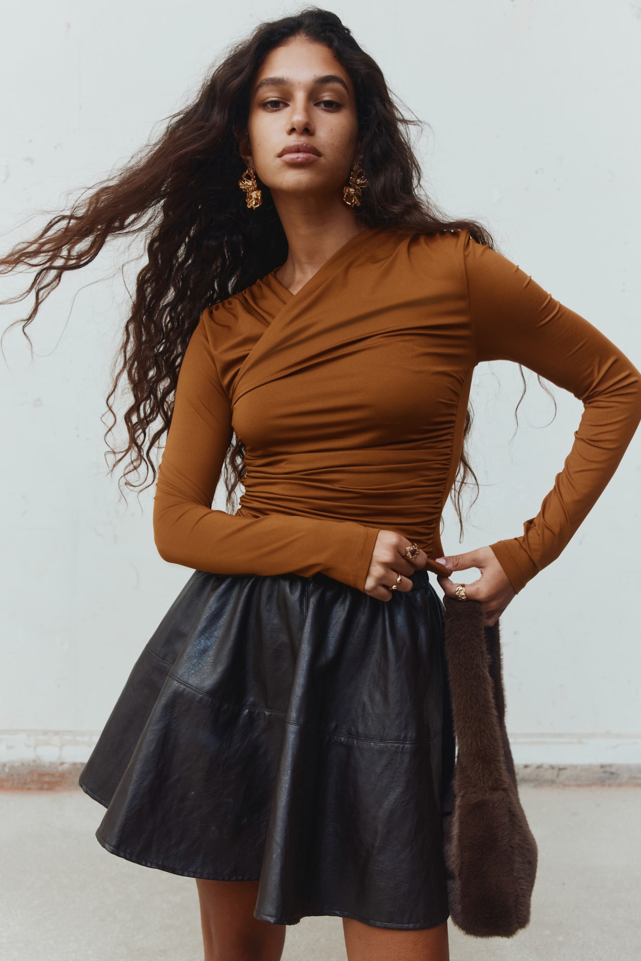 Draped Jersey Top - image 3