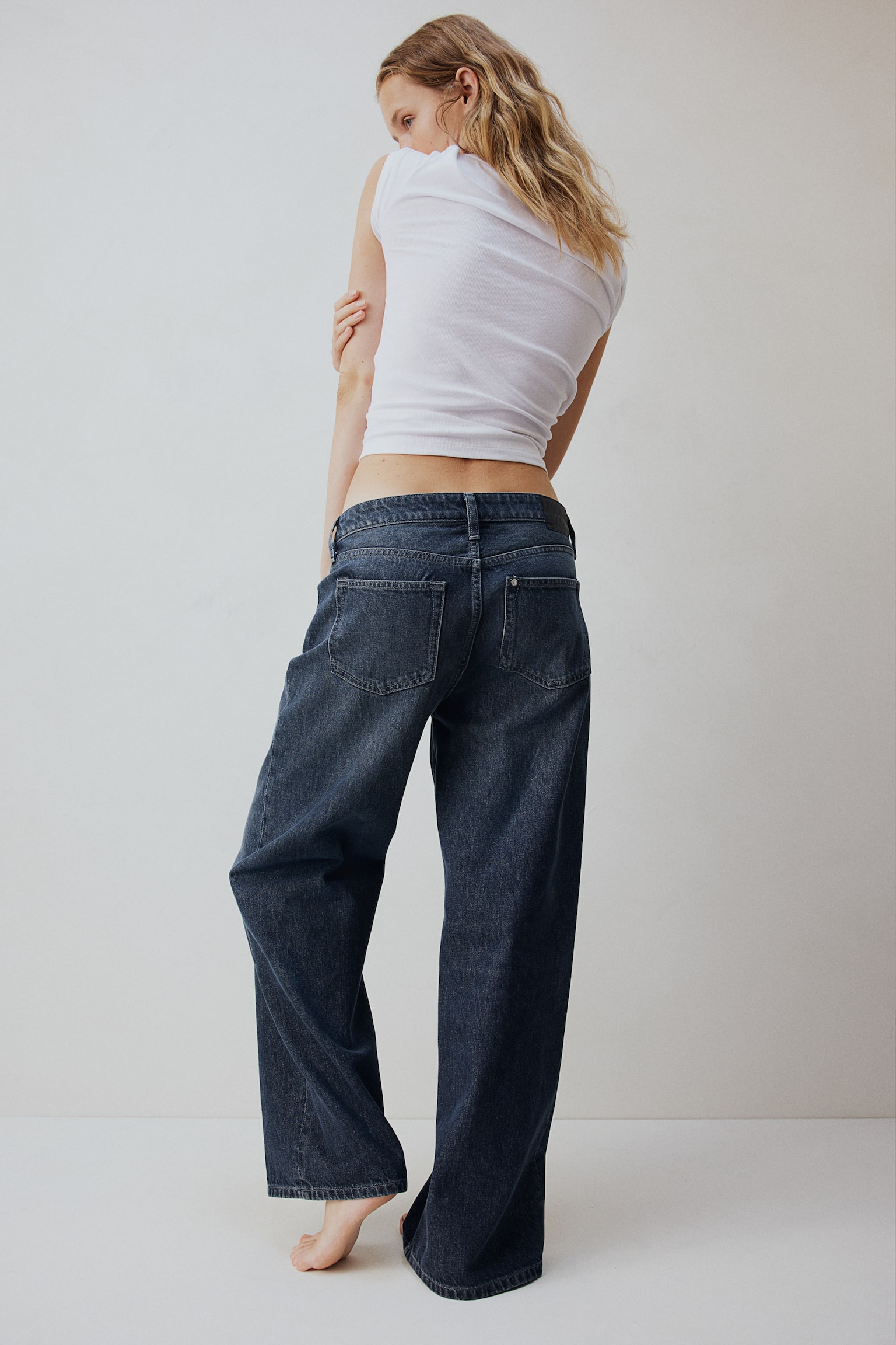 Baggy Wide Low Jeans - Dark denim blue/Beige/Light denim blue/White/Denim blue/Black/Dark grey/Dark denim blue/Light denim blue/Light denim blue/Light denim blue - 4